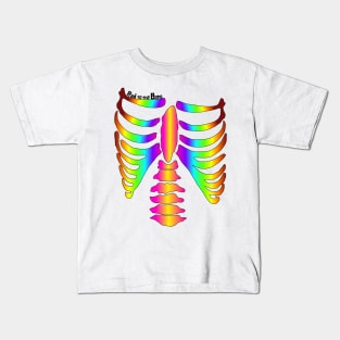 Rad to the Bone Rainbow Skeleton Kids T-Shirt